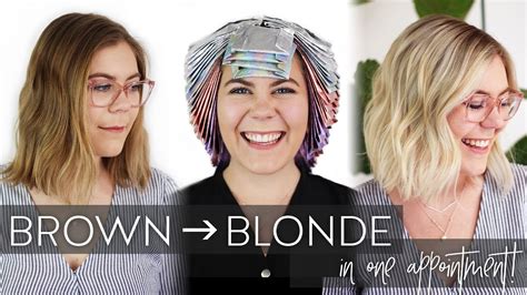 Here's my go to tutorial on how i. Brown to Blonde in one appointment 😱 Platinum Card Hair ...