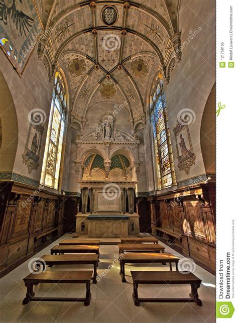Inside Of The Chapel Of The Castle Of Chantilly France Editorial Photo