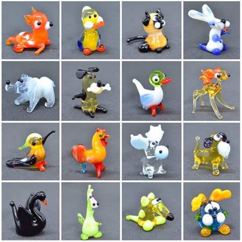 7 Small Glass Animal Figurines Anime Sarahsoriano