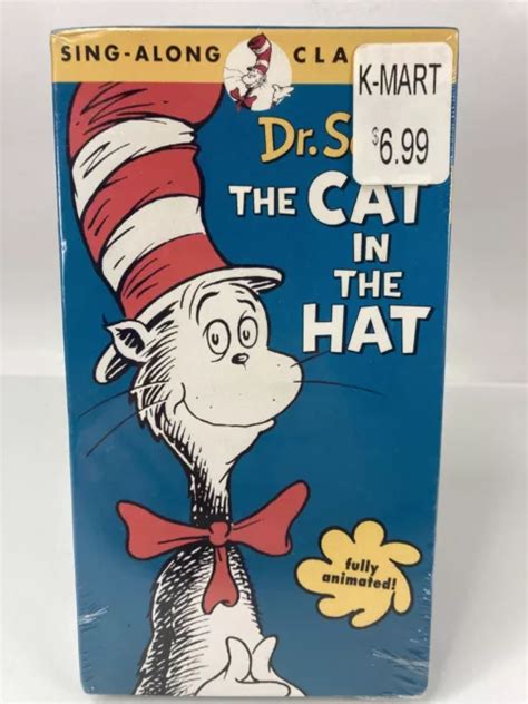 Dr Seuss The Cat In The Hat Vhs Animated Sing Along Classic Sealed