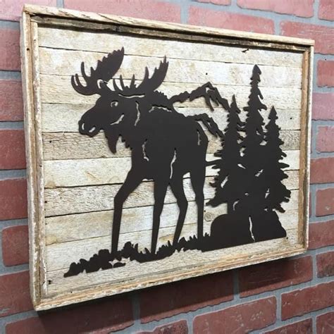 Rustic Moose Decor Moose Decor Moose Wall Art Moose Wall Decor