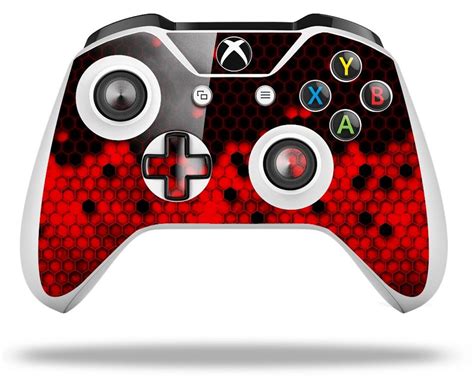 Xbox One S And One X Wireless Controller Skins Hex Red Wraptorskinz