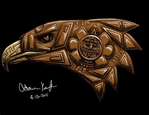 Aztec Eagle Tattoo Aztec Tattoo Designs Aztec Designs Chicano