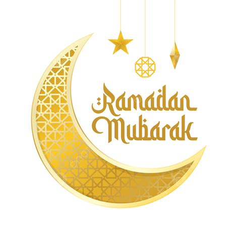 Ramadan Moon Star Vector Png Images Golden Ramadan Kareem With Moon