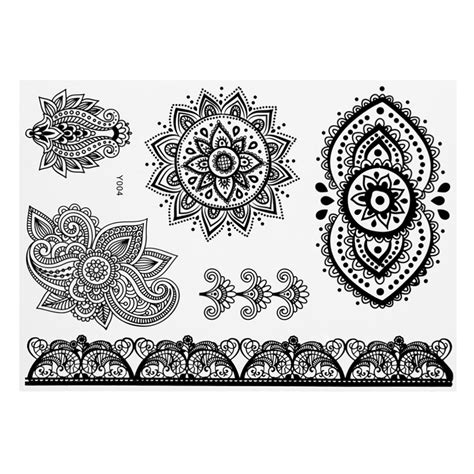 Do you love the look of henna? Latest Design Henna Ink Lace Temporary Flash Tattoo Body ...