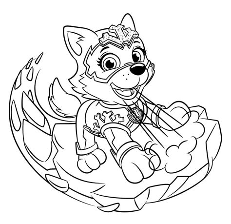 Paw Patrol Mighty Everest Coloring Paw Patrol Paw Coloring Pages Porn