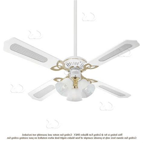 Replacement Blades For 42 Ceiling Fan 4 Pk White
