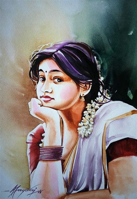 Jayaraj Jayaraj Cartoon Painting Oil Painting Portrait Watercolor