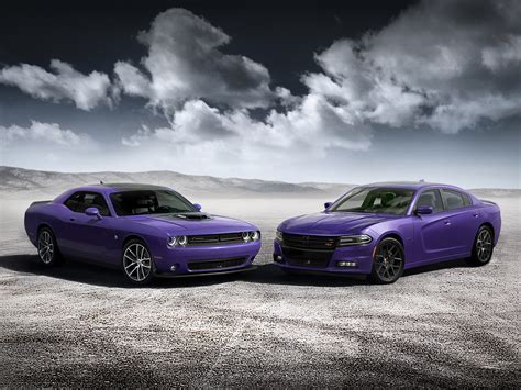 Purple Dodge Chargers Challengers Are Hitting The Road Fortune
