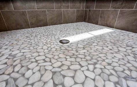 Pebble Tile Shower Floor Popular Design Types Designing Idea