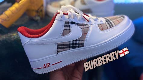 Burberry Custom Nike Air Force 1s💦🚨 Easy Youtube