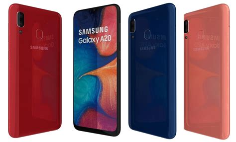 Samsung Galaxy A20 Colors Model Turbosquid 1407993