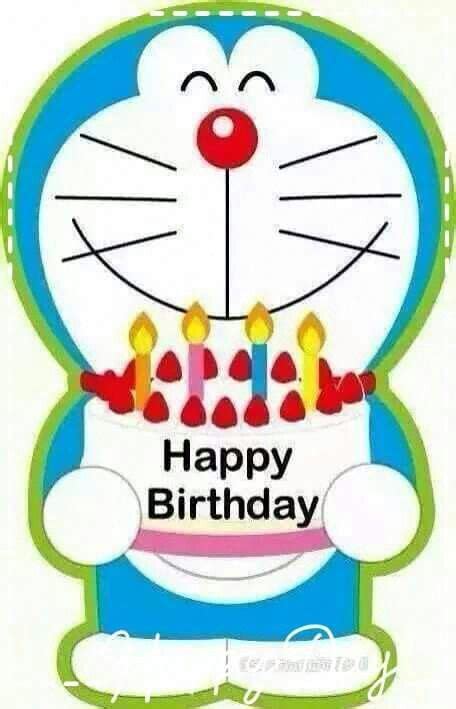 Doraemon Happy Birthday Kartu Lucu Kartun Wallpaper Emoji Lucu