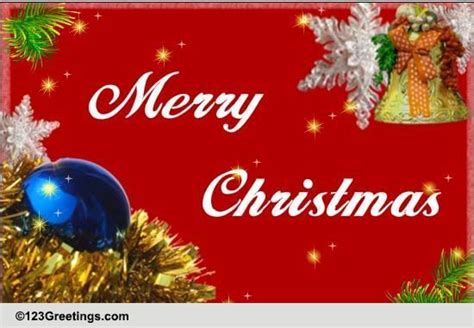 Sparkling Christmas Greeting Free Christmas Card Day Ecards 123