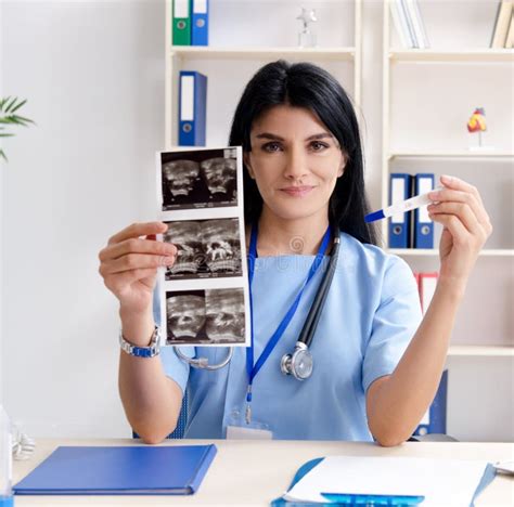 The Female Doctor Gynecologist Working In The Clinic Stock Image
