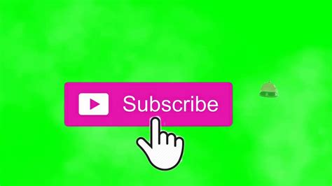 Green Screen Pink Subscribe Button And Pink Bellmy Own Version Youtube