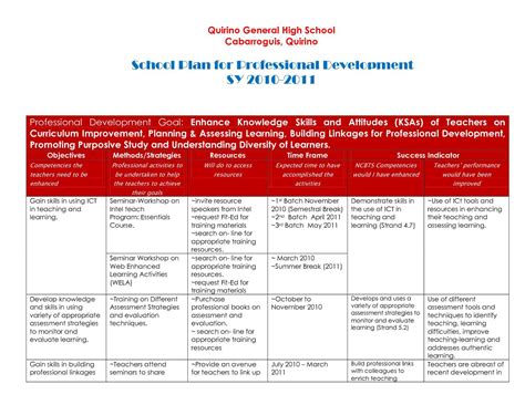 Calaméo - school plan for professional development