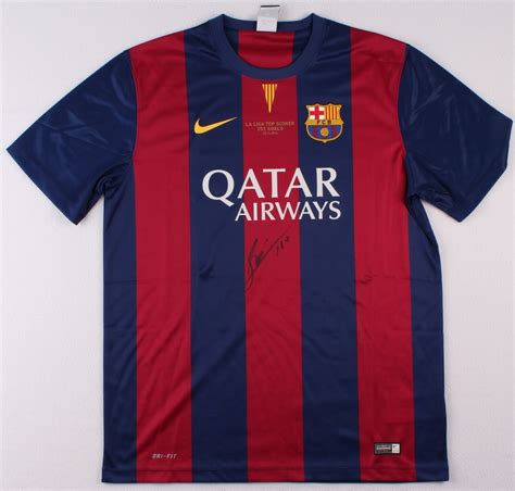 Lionel Messi Signed Barcelona Authentic Nike Soccer Jersey Messi Coa Pristine Auction