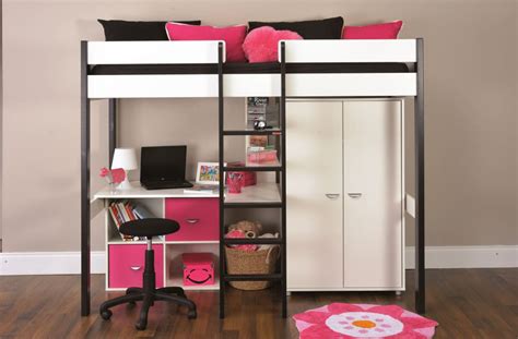 bunk beds stompa uno wooden high sleeper  wardrobe