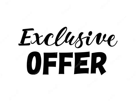 Free Vector Exclusive Offer Lettering