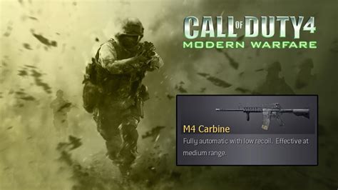 M4 Carbine Cod4 Guns 4 Call Of Duty Modern Warfare Gameplay