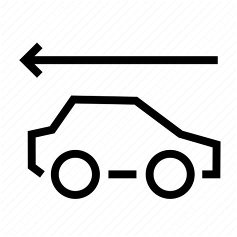 Car Driving On On The Reverse Parking Retrograde Reverse Icon
