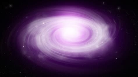 Bright Purple Spiral With White Stars With Black Sky