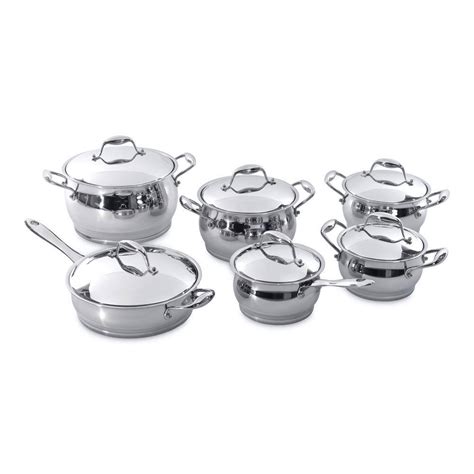 Berghoff Zeno 12 Piece 1810 Stainless Steel Cookware Set With Lids