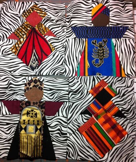 Cool African Queen Quilt Block Pattern 3 African Quilts African
