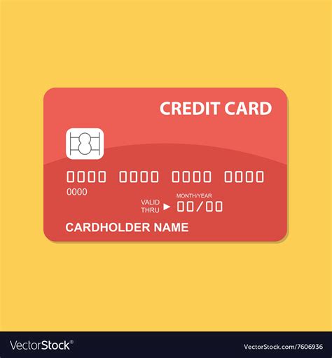 Flat Design Credit Card Royalty Free Vector Image