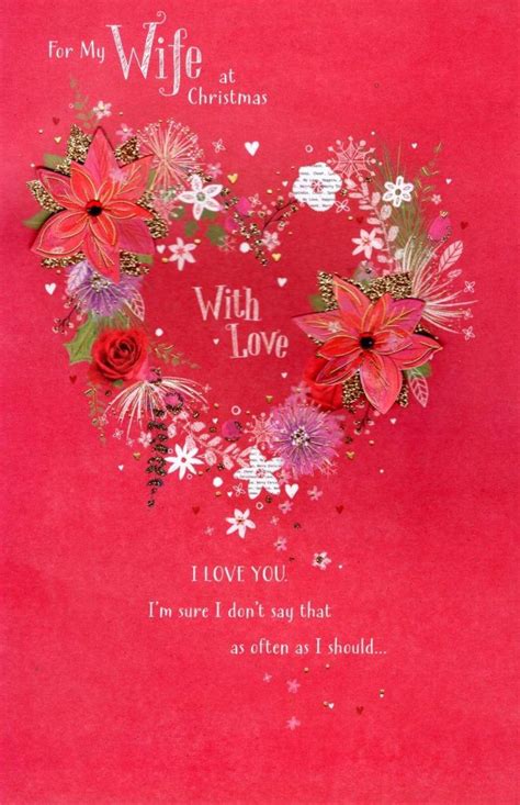 Surprise your valentine, with choice this year. Wife Traditional Christmas Greeting Card | Cards