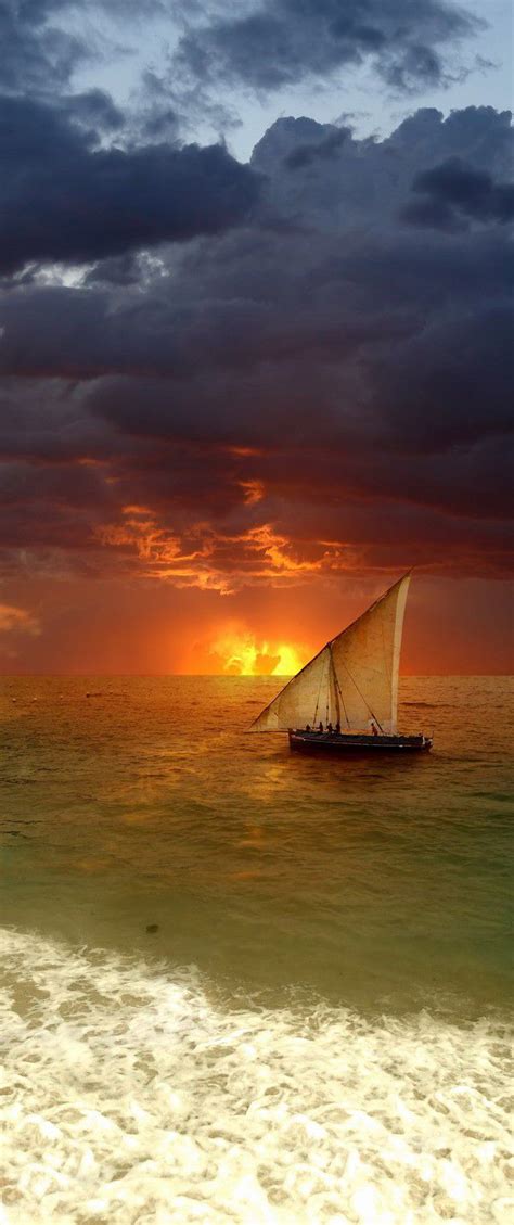 Nature Sea Ship Sunrise Sunrise Sunset Photo