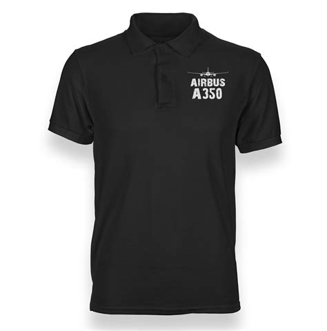 Airbus A350 And Plane Designed Polo T Shirts Aviation Shop