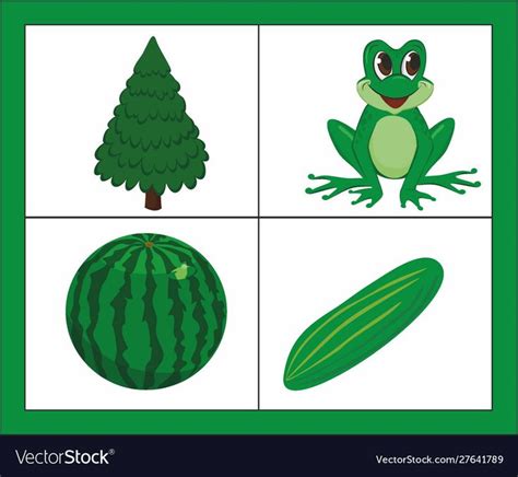 Teach With Children Green Color Training Material Download A Free