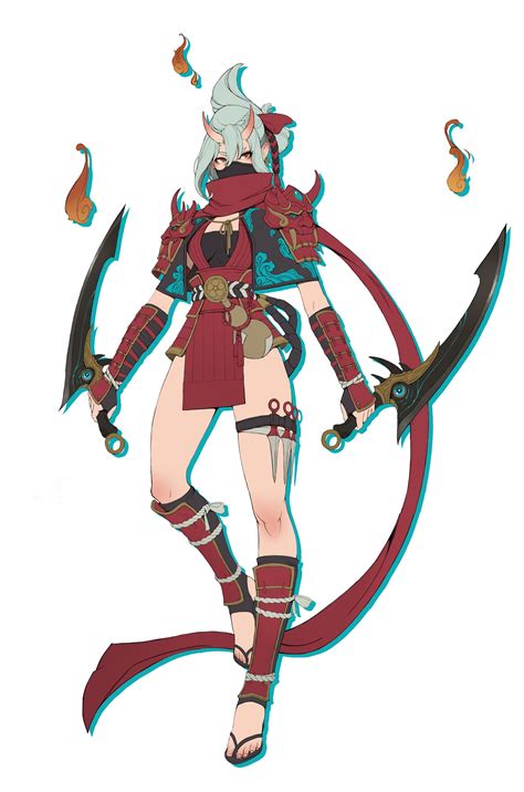 ArtStation Oni Ninja Noah Female Character Concept Fantasy