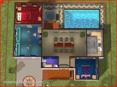 American-style single-story home | The Sims fan page