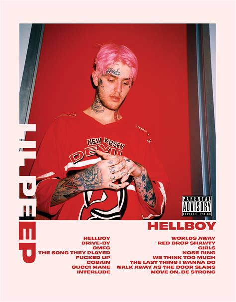 Hellboy Lil Peep 8 X 10 Cartel Del álbum Etsy México