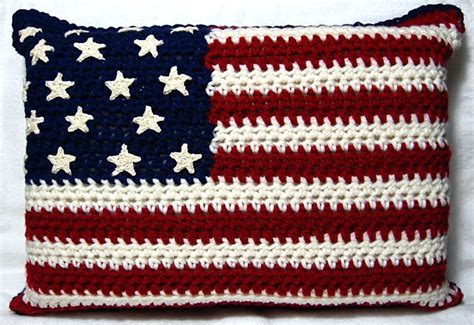 Americana Pillow Free Crochet Pattern Holiday Crochet Crochet Home