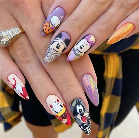 Disney Halloween Nails Holloween Nails Halloween Acrylic Nails