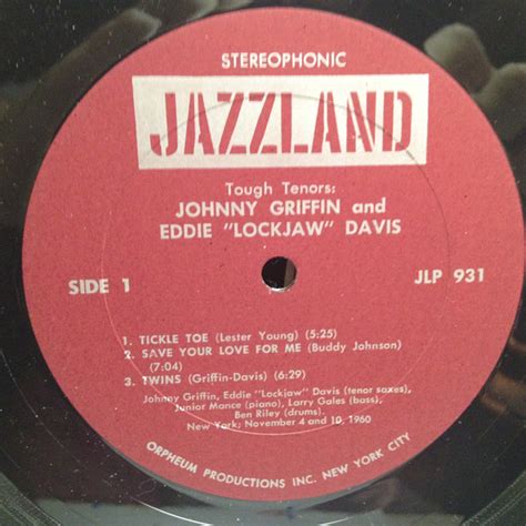 The Johnny Griffin And Eddie Lockjaw Davis Quintet Tough Tenors