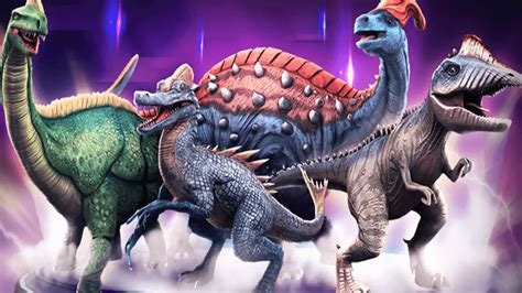 All New Vip Dinosaurs Colossal Update 4 New Hybrids Jurassic World™ The Game Youtube