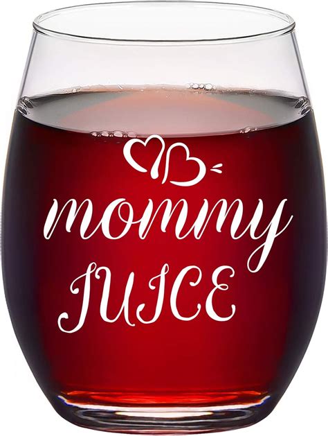 Mommy Juice Stemless Wine Glass 15oz Best T For Christmas Day Birthday