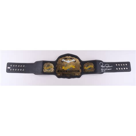 Royce Gracie Signed Full Size Replica Ufc Champion Belt Inscribed Ufc