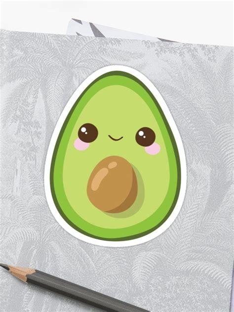 Cutest Avocado Ever Sticker By Theveganpride Cute Avocado Hand