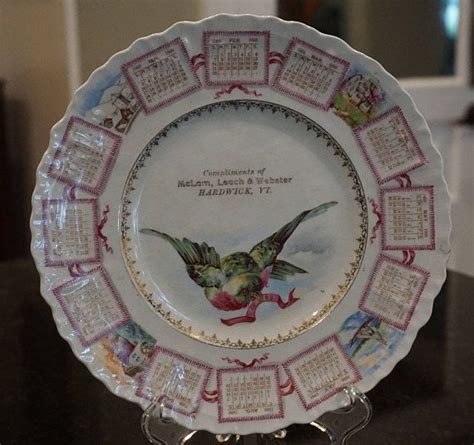 Antique 1909 Calendar Plate Marked Compliments Of Mclam Etsy