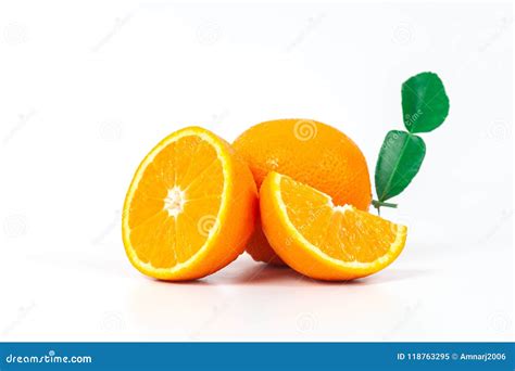 Orange Fruit On White Background Isolate Stock Image Image Of