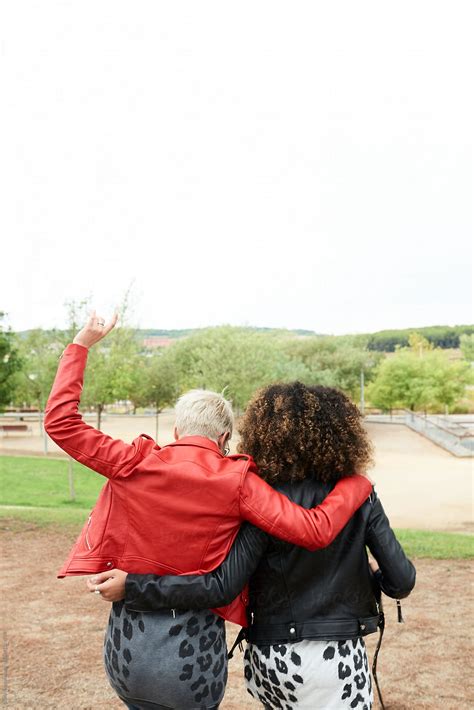 Two Women Having Fun Back View By Stocksy Contributor Guille