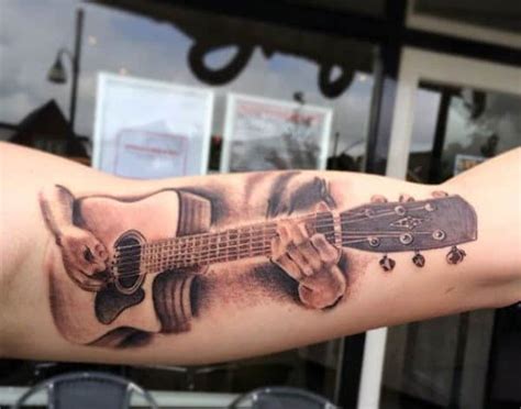 65 Guitar Tattoos For Men Acoustic And Electric Designs