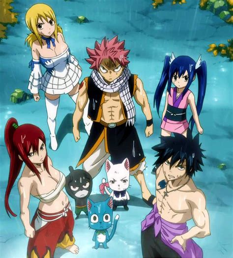 Lucy Natsu Wendy Erza Pantherlily Happy Carla Or Charle And