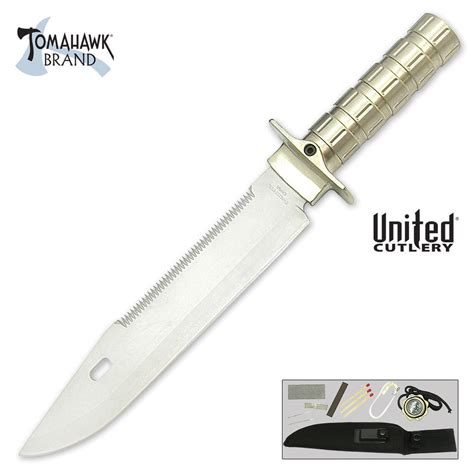 Tomahawk Silver Medium Survival Knife Knives And Swords At